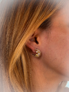 Argola aberta zircônias retangulares - comprar online