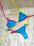 BIKINI TURQUESA COMBINADA AMARILLO CON ROSA CON LESS REGULABLE