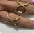 ANEL X, SUPER ELEGANTE BANHADO A OURO 18K na internet