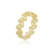 ANEL FOLHA BANHADO A OURO 18K - comprar online
