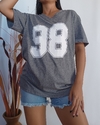 Remerón 98 escote V (negro, gris y blanco) - comprar online