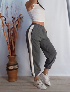 Jogging combinado frisa gris oscuro - tienda online