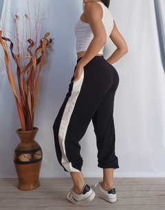 Jogging combinado frisa negro - comprar online