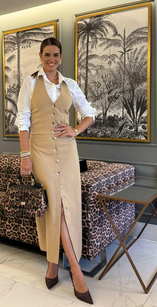 Vestido botões