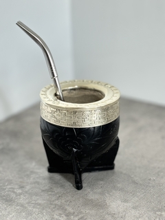 MATE IMPERIAL CUERO REPUJADO