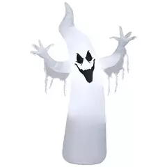 Inflable fantasma para noche de brujas 1.22 m de altura con iluminación integrada para uso exterior e interior