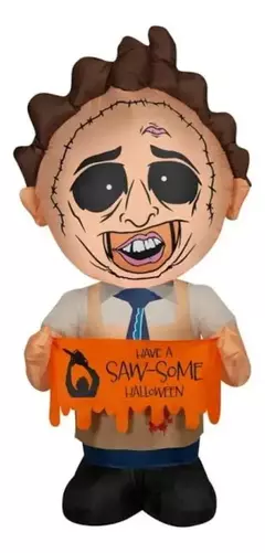 Inflable masacre en texas con iluminación integrada, leatherface 1.52 m de alto uso exterior e interior