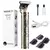 barbeador profissional vintage T9 trimmer lâmina ajustável pentes acessórios USB óleo pincel limpeza