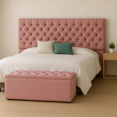 Respaldo Capitone Reina + Baulera - comprar online