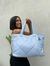 Cartera Tote Tela Símil Puffer Trendy