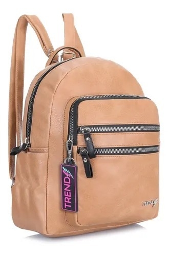 MOCHILA SUELA CUERO PU, TRENDY