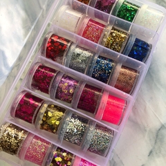 Box de 24 glitters - mmakeupstoresf