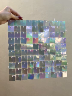 24 paneles SHIMMER WALL plata holo liso en internet