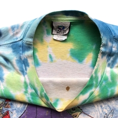 (XXL) 2000 Liquid Blue Mushrooms Tie Dye Vintage Tee - comprar online