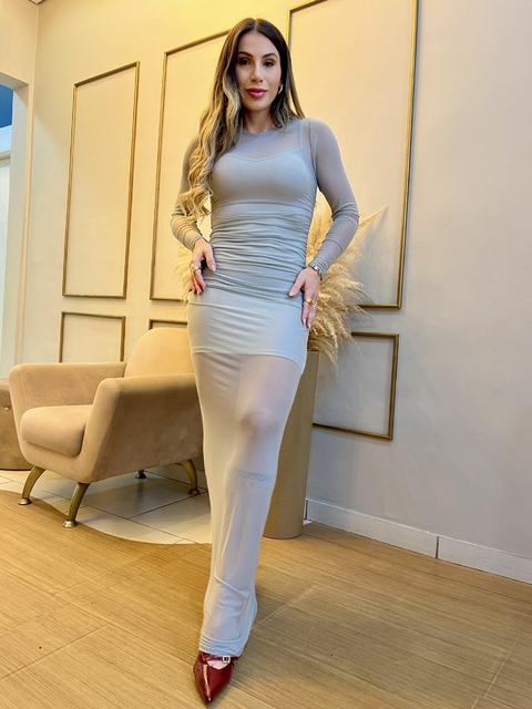 VESTIDO COM TRANSPARÊNCIA DISPLICENT - comprar online