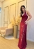 Vestido longo com bordado - Marina Mendes