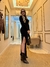 Vestido canelado longo