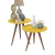 KIT MESA DE APOIO / LATERAL- AMARELO - comprar online