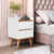 Mesa De Cabeceira Com 2 gavetas 007 New Branco/ Nature - comprar online