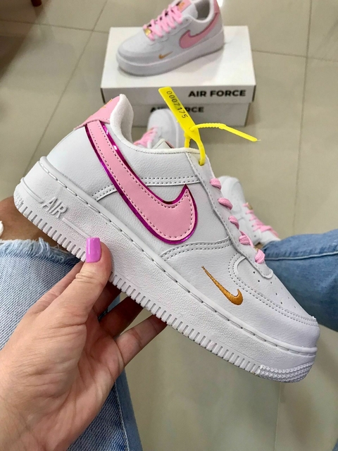 NIKE AIR FORCE BRANCO/ROSA