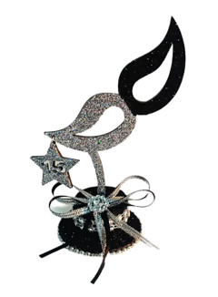 Souvenirs con Base, Portamensaje y Glitter