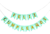 Banderín Feliz Cumpleaños - Letras Doradas
