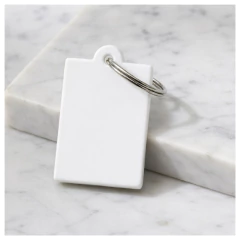 Llavero rectangular grande - de plástico para sublimar