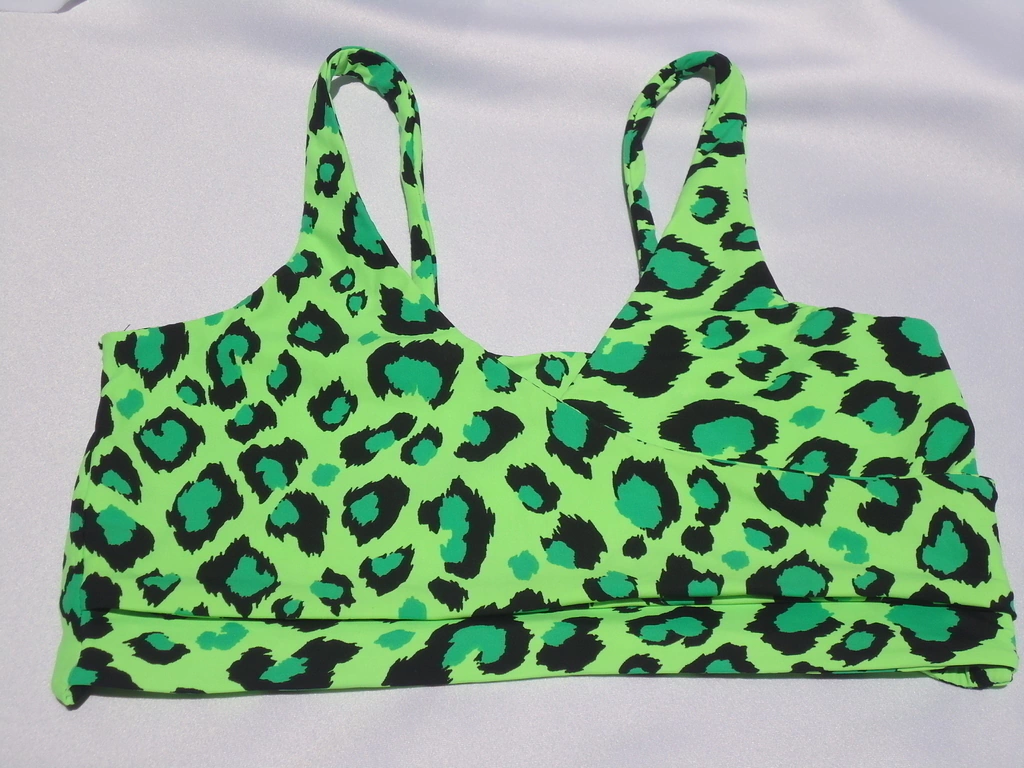 top oncinha verde neon
