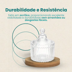 Kit 25 Peças Mini Potiche Acrílico Lembrancinha Bomboniere Branco - comprar online