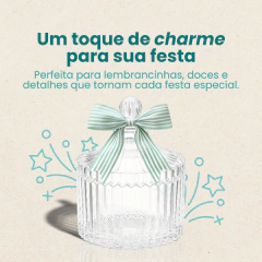 Kit 10 Peças Mini Potiche Acrílico Lembrancinha Bomboniere Branco - Madock Variedades