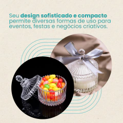 Kit 100 Peças Mini Potiche Acrílico Lembrancinha Bomboniere Branco na internet