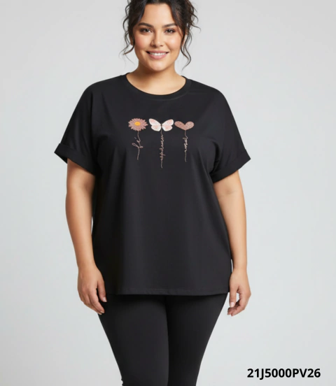 Blusa Remera Mujer importada. T. Especial (21J5000PV26)