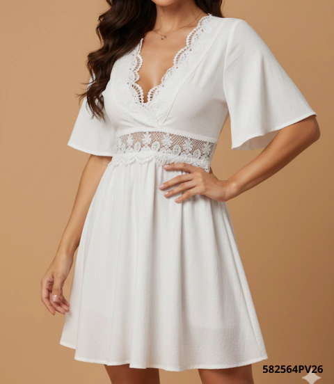 Vestido Corto Broderie (582564PV26) - comprar online