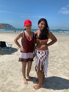 Saidas de praia macramê/crochê na internet