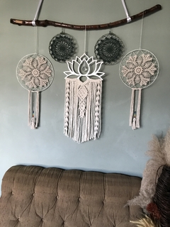 Painel flor de lótus com mandalas - comprar online