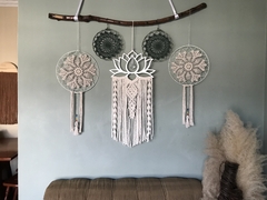 Painel flor de lótus com mandalas