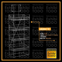 EXHIBIDOR ESTANTERÍA METÁLICA F14 EXHIBITODO - comprar online