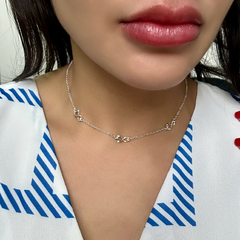 Choker elos português com intervalos de infinito Prata 925 - comprar online