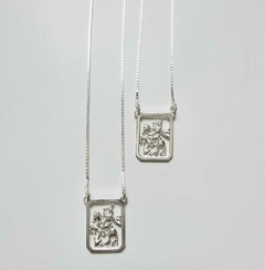 Escapulário São Jorge medalha vazada Prata 925 - comprar online