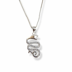 Pingente cobra cravejado Prata 925