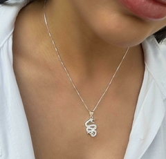 Pingente cobra cravejado Prata 925 - comprar online