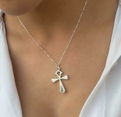 Pingente Crucifixo liso Prata 925 - comprar online