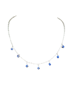Choker Elos português Olho Grego 40cm Prata 925 na internet
