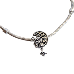 Berloque sep. lua com pingente estrela cravejada Prata925 - comprar online