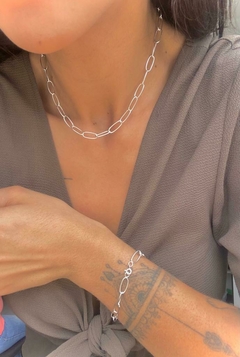 Choker elos alongados ovais Prata 925 na internet