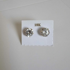 Imagem do Brinco Ponto de Luz 7mm ouro 18k