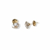 Brinco Ponto de Luz 5mm ouro 18k