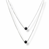 Colar duplo turmalina negra 45cm Parta 925 - comprar online