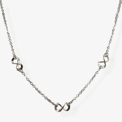 Choker elos português com intervalos de infinito Prata 925 - BellaUna joias 