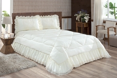 Colcha Casal Queen Brisa Renda 03 Peças